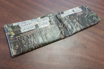 Sometimes I wish there was money inside this homemade wallet. 