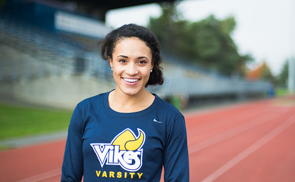 Vikes track star Rachel Francois runs to her future