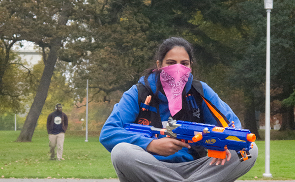 UVic urban gamers play Humans vs. Zombies on campus