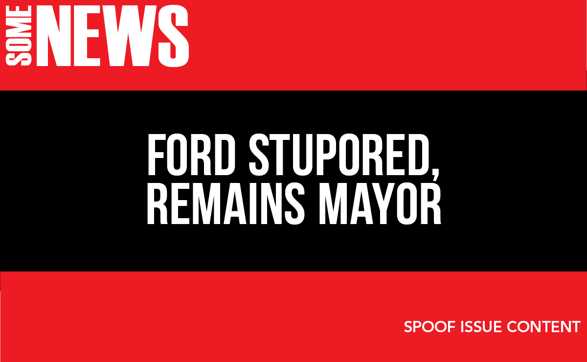Ford stupored, remains mayor