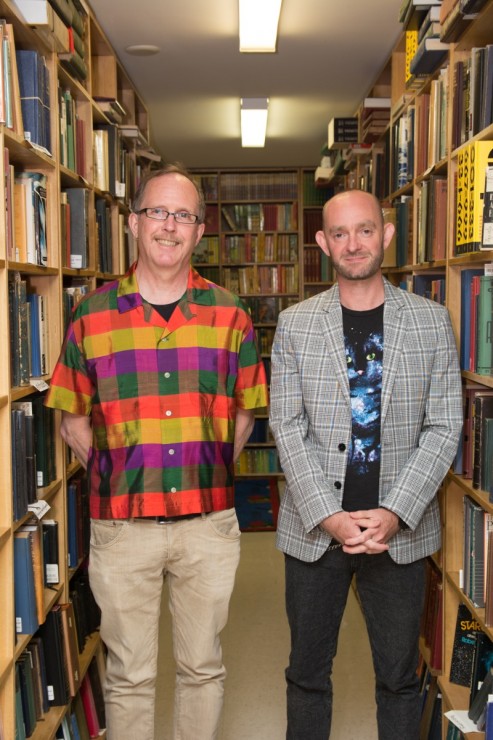 John Barton (left) and Chris Hutchinson (right) launched their books at Russell Books on June 4. –Hugo Wong (photo)