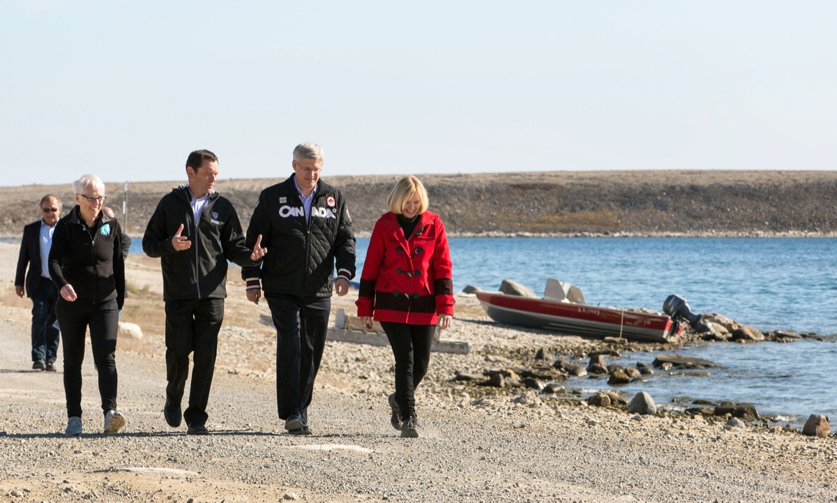 University President Jamie Cassels walks with PM Stephen Harper. Provided(photo)