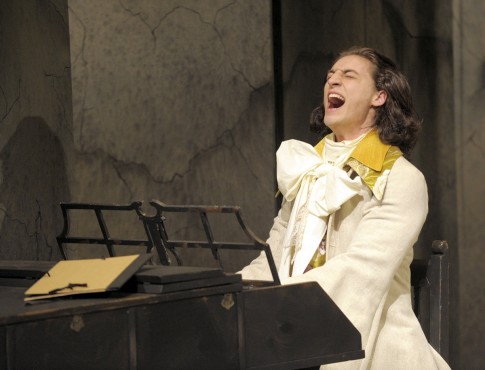 Aidan Correia as Mozart stars in Amadeus, running until March 21 at UVic's Phoenix Theatre. Photo by David Lowes (provided)