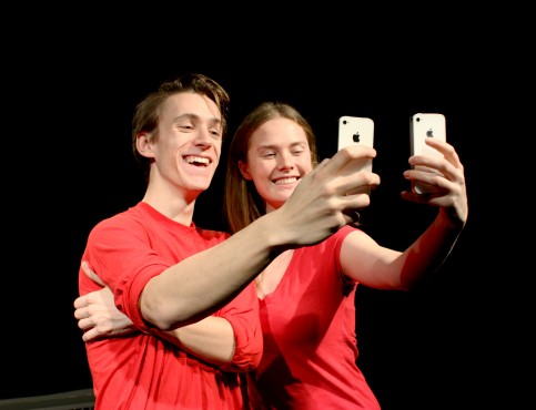 Michael Bell (left) and Melissa Taylor (right) star in Describe My Lonely, a Catador Theatre production. Photo by Graham Macaulay