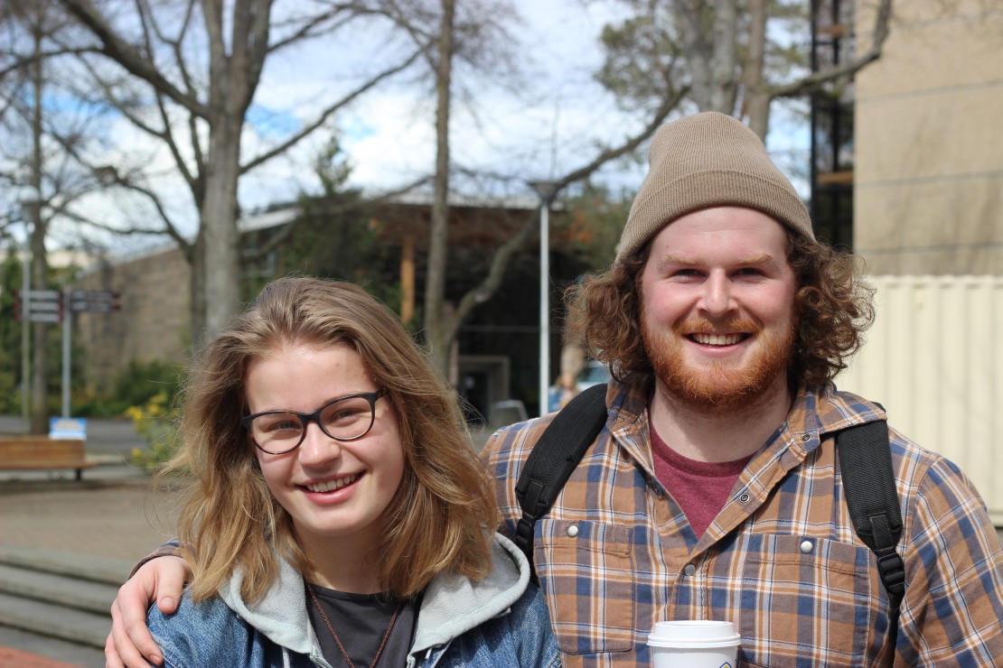 SEANNA ZINTEL, THIRD-YEAR GEOCHEMISTRY STUDENT, AND GEORDIE FORSYTHE, SECOND-YEAR HISTORY STUDENT