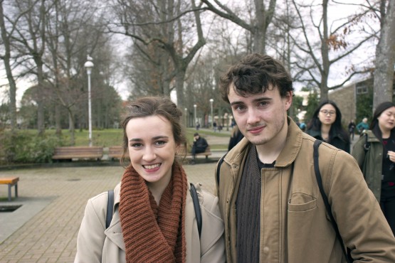 Christopher Driscoll, Second-year Theatre, and Ellen Law, Second-year Psychology