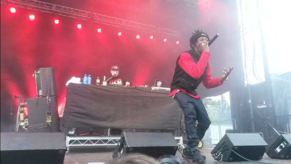 Joey Bada$$ (right) on stage at Rifflandia Festival. Photo by Emmett Robinson Smith. 