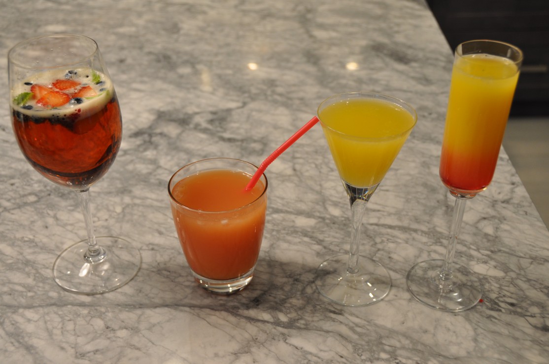 Pictured from left to right: Pimms, Sea Breeze, the “It’s Fancier than Beer,” and a Tequila Sunrise. Mhmm. Photo by Sarah Lazin, Staff Writer 