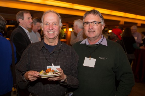 Greig Cosier (left) and Leigh Andersen, Facilities Management (right). Photo provided by UVic Ceremonies and Events