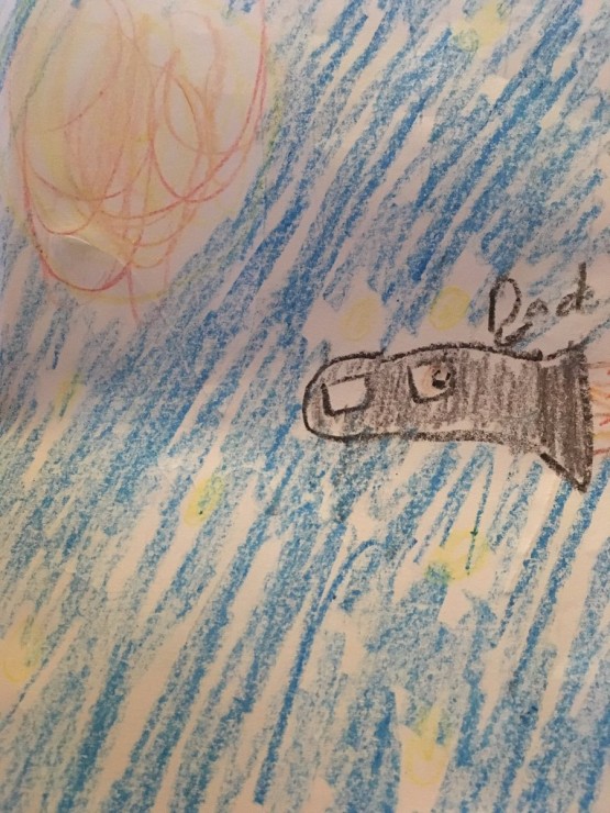 A drawing by one of Cullen's kids. Photo provided.