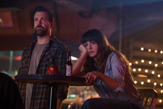 Jason Sudeikis and Anne Hathaway star in 'Colossal,' a monster film with more going on than its marketing might suggest. Image credit: Neon