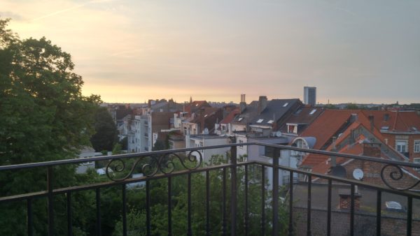 A balcony view of Schaerbeek, a municipality of Brussels. Photo by Anna Dodd