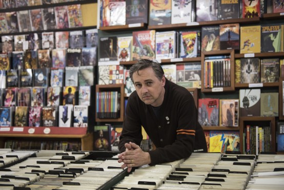 Gareth Gaudin, current owner of Legends Comics and Books in downtown Victoria, celebrates the 25th anniversary of the iconic shop. Photo by Spencer Pickles, Photo Contributor