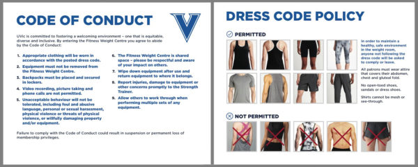A photo of CARSA's updated dress code. The only change is the addition of the short shorts photo in the bottom right and the mention of "gluteal folds". Photo provided and edited for sizing purposes