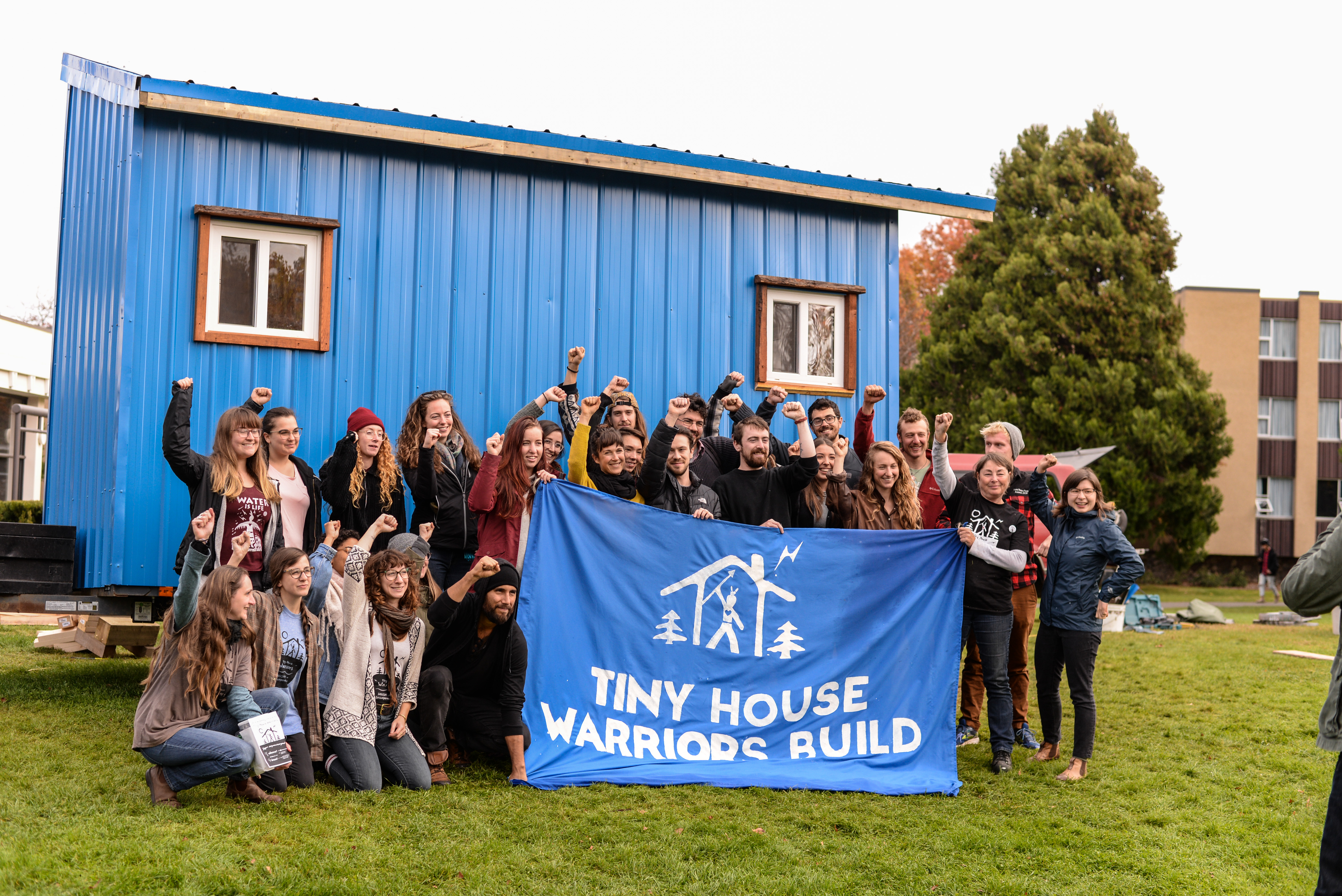 UVic tiny house build completed, but leaves campus early
