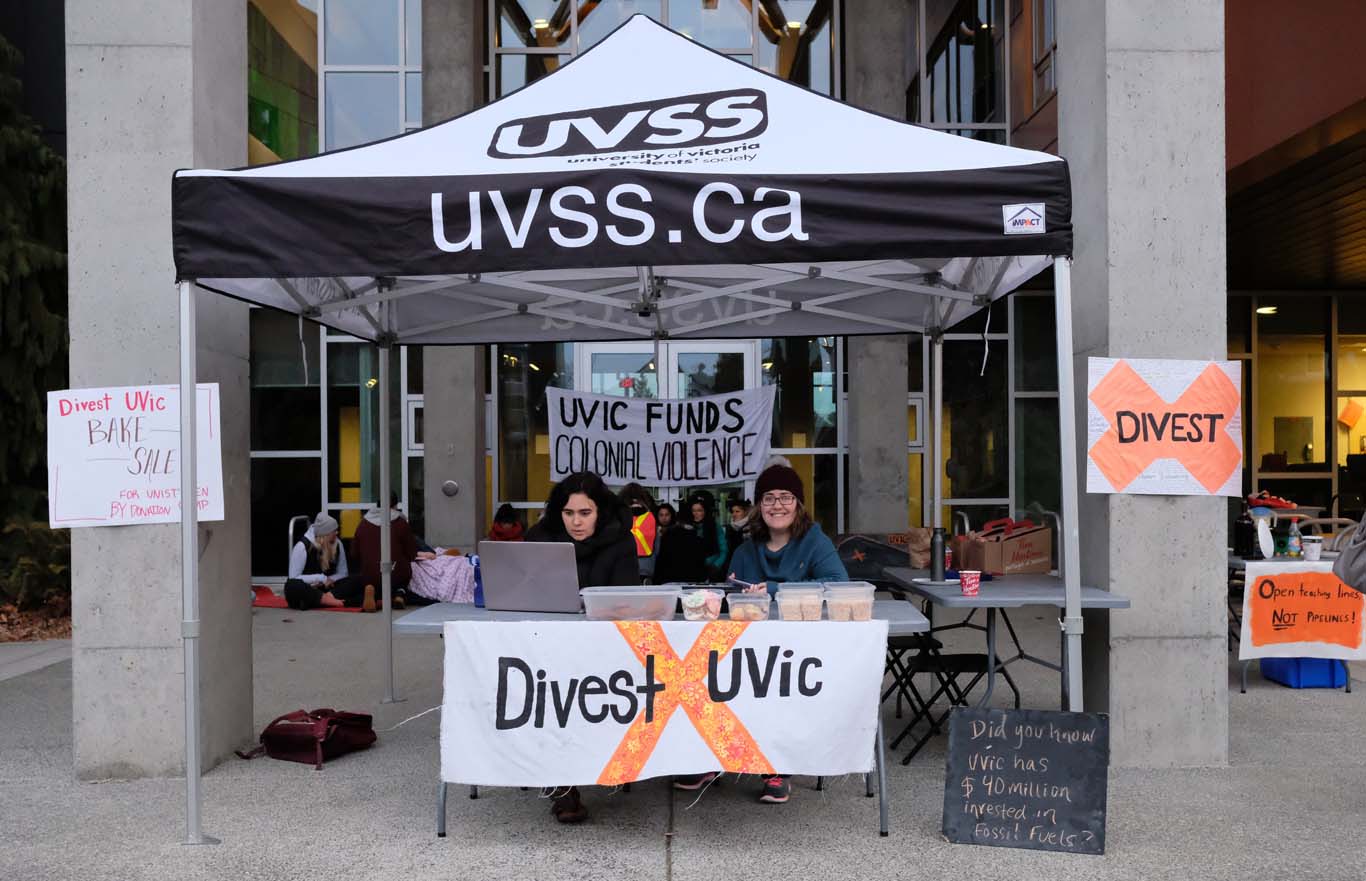 Divest UVic blocks university executives and administrative staff from accessing the Michael Williams Building