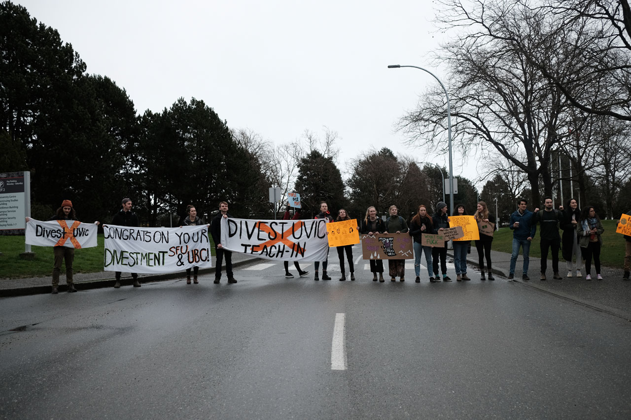 Divest UVic protest photo
