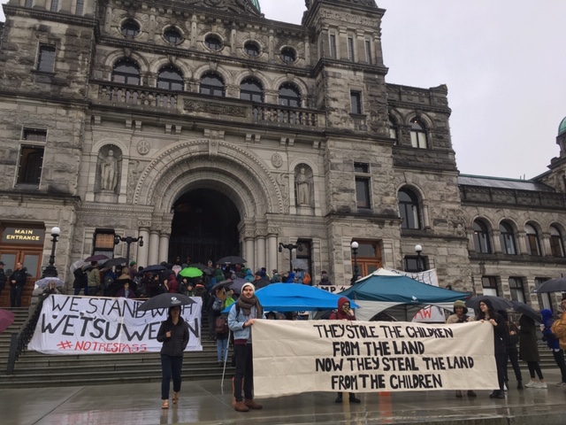 Over 200 Indigenous youth and allies gather for “lockdown” at the B.C. Legislature