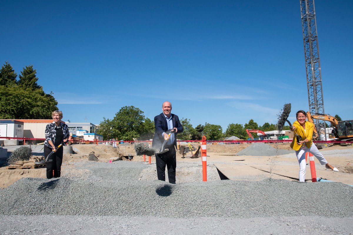 new residence buildings, B.C. government groundbreaking