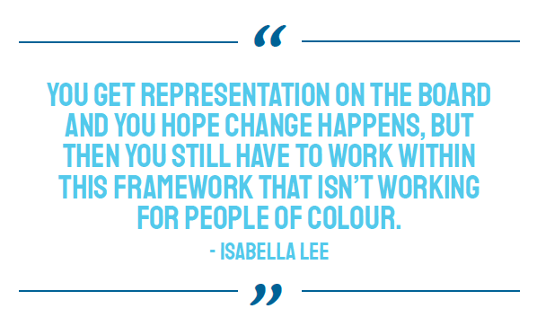 BIPOC representation at UVic, quote from Isabella Lee
