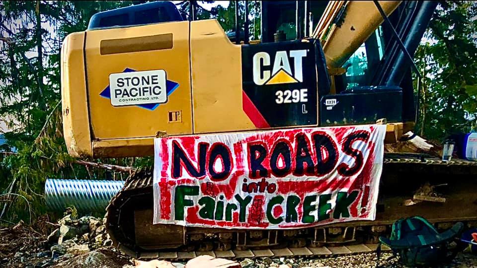 Fairy creek blockade signage