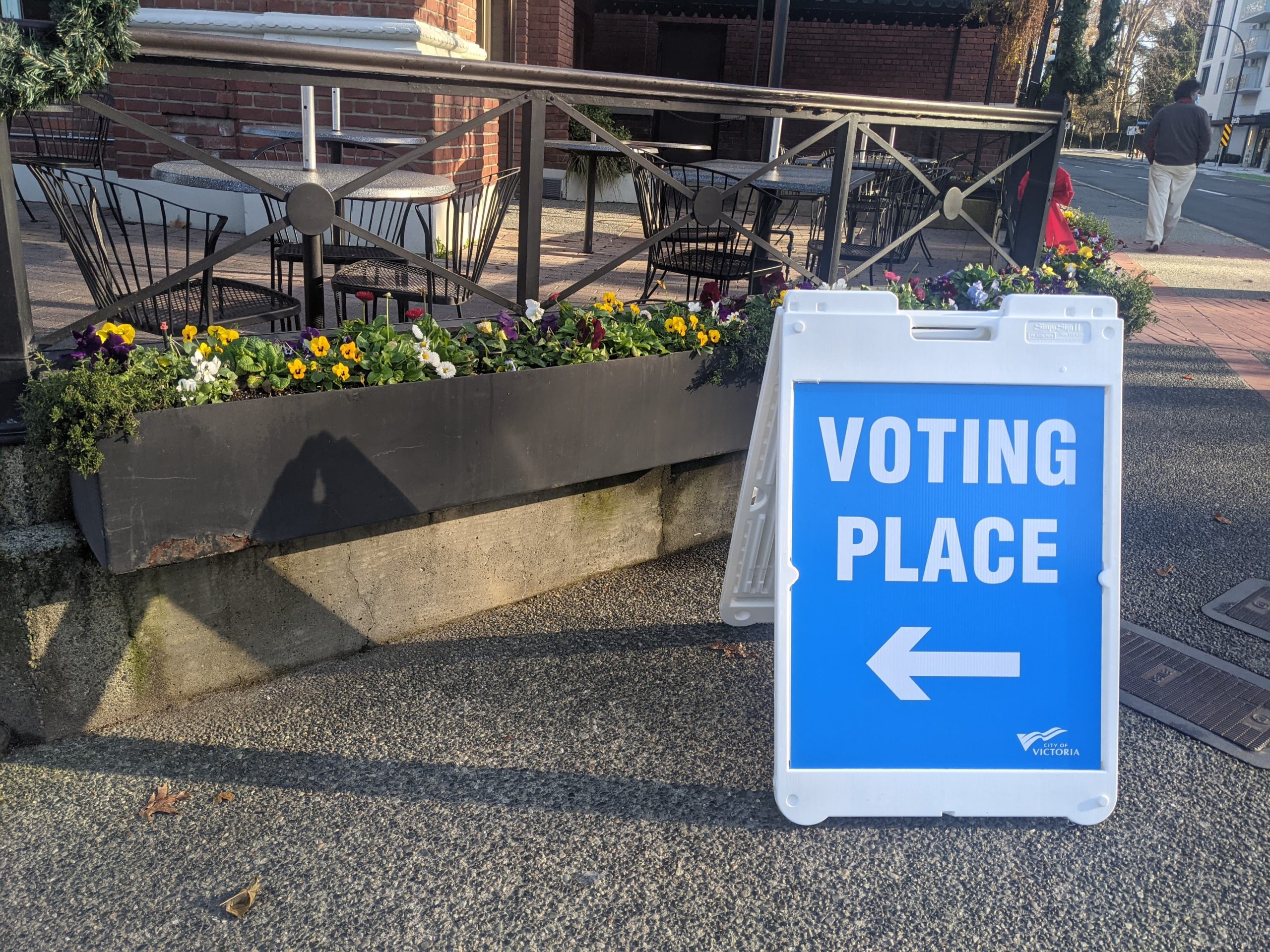 voting victoria by-election polling place sign