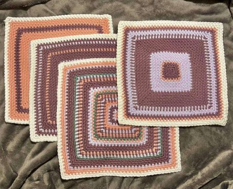 Crocheted coasters, photo by Simrat Otal.