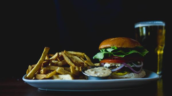 A burger and fries, photo via Bin 4 Burger Lounge.