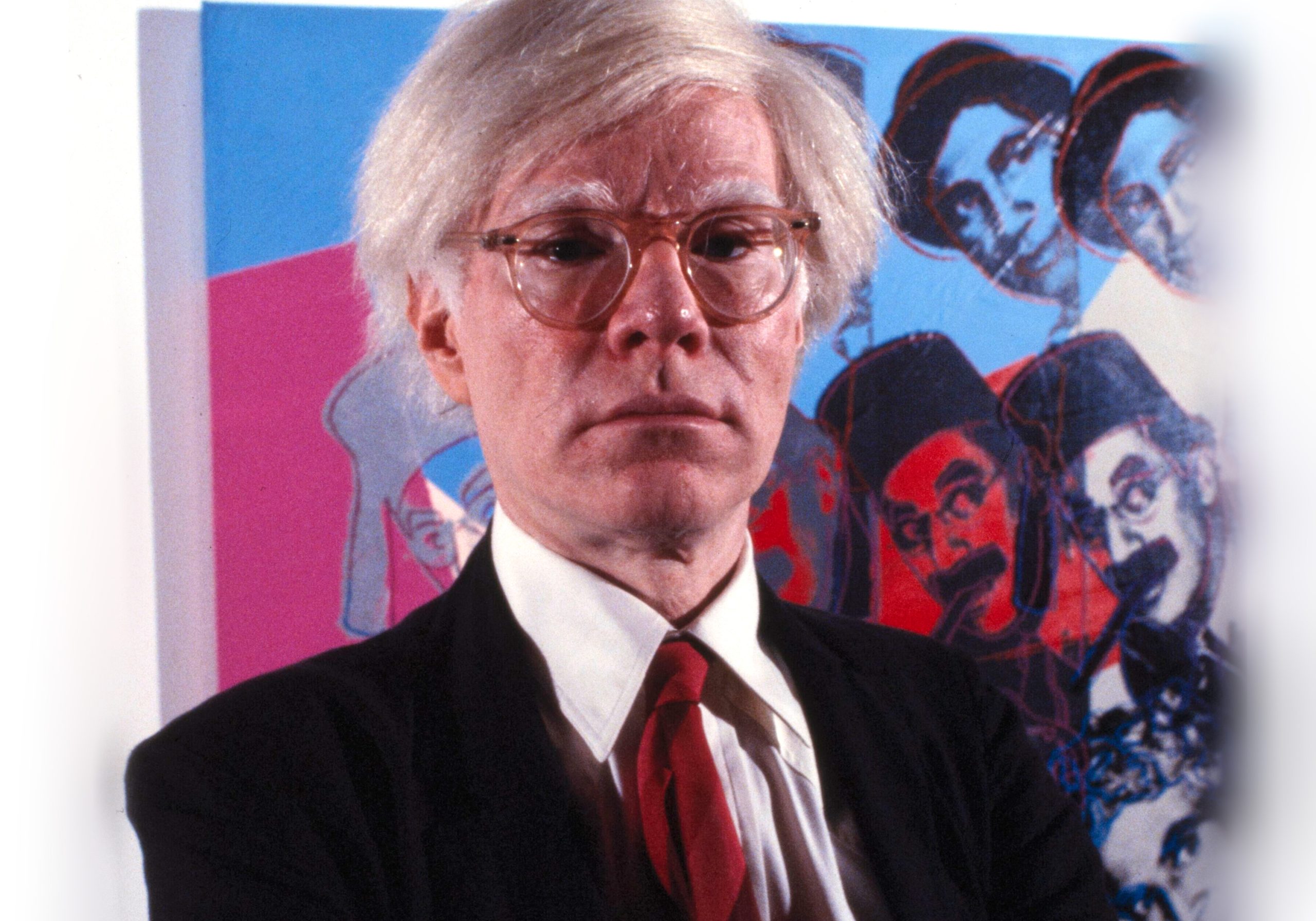 Andy Warhol at the Jewsih Museum, photo by Bernard Gotfryd.