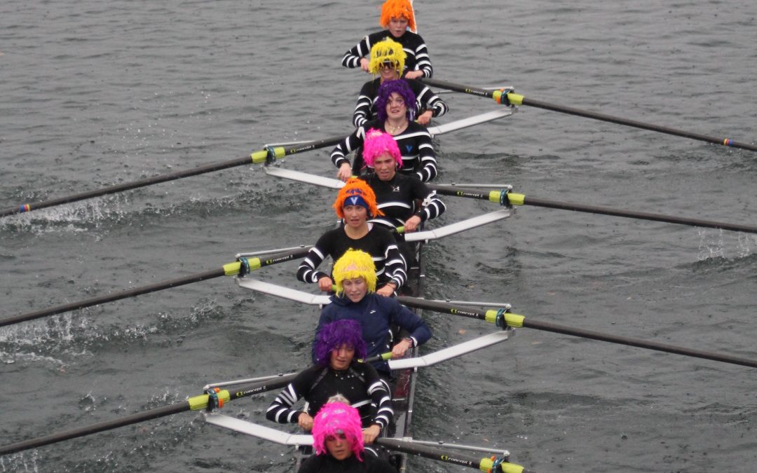 Vikes rowing crews win two divisions in costume at Gorge Regattas