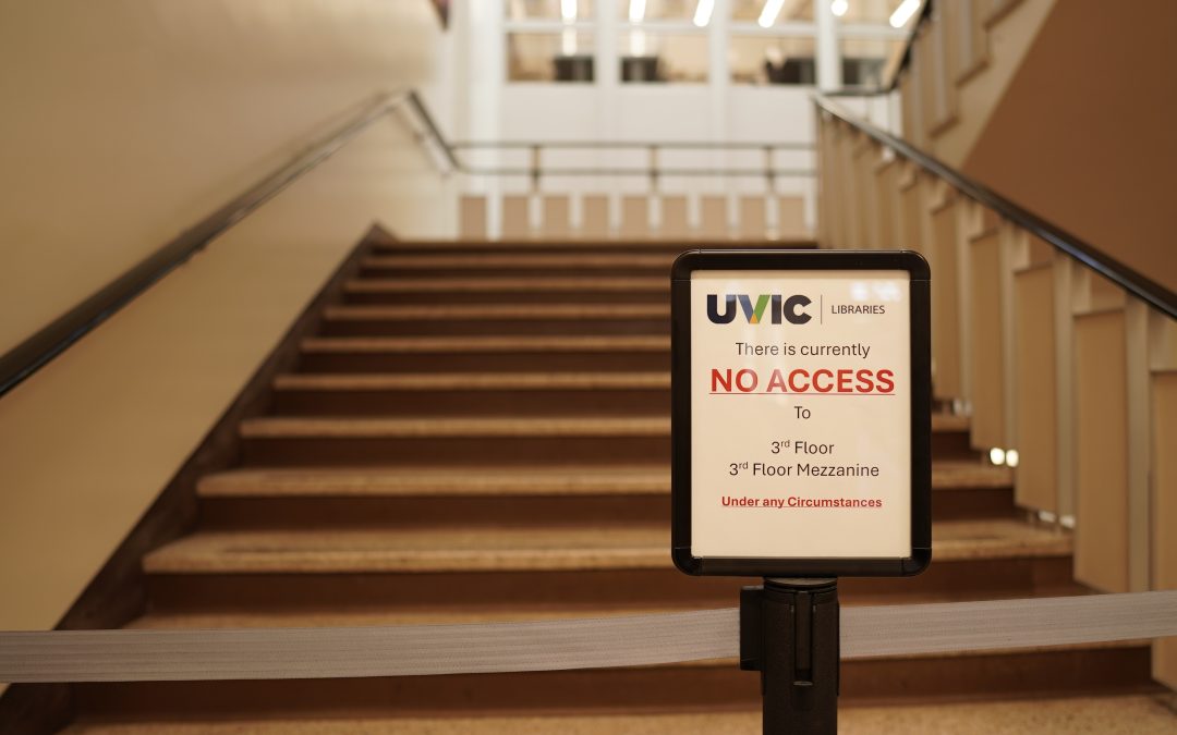 UVic estimates 1 200 library volumes damaged by heavy rainfall last month