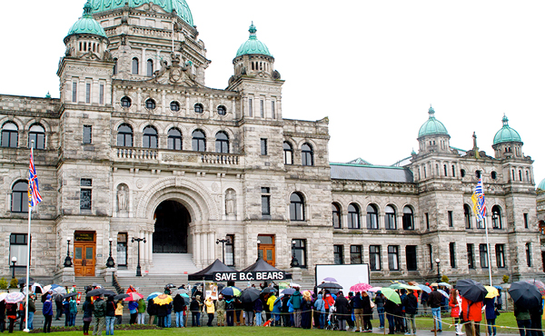 Protesters gather to speak against trophy hunting