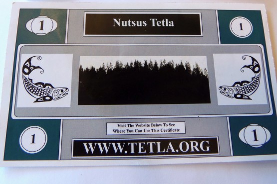 Like many forms of currency, Tetlas have security features and can be exchanged for services at many local businesses. —Emily Thiessen (photo)