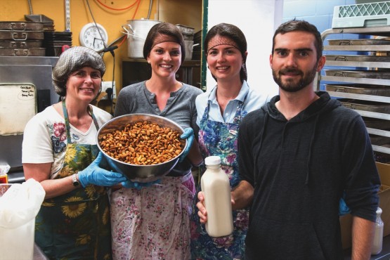 From left: Gaynor, Cara, and Kiley McLean, Cory Brigham of Mylkmaid. –James Sturrock (photo)