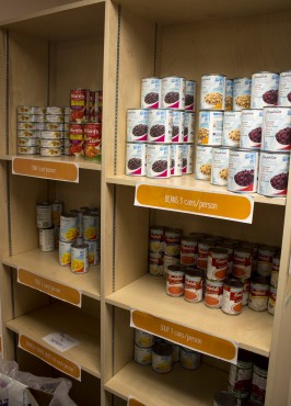 Items like these are in hot demand most of the year at the Food Bank, but now the volunteers are struggling to keep up. Photo by Myles Sauer