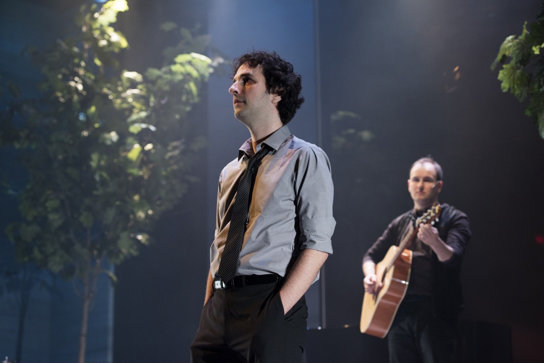 Jonathan Gould and Anton Lipovetsky bring Joni Mitchell's songs to the stage.  Photo by David Cooper/The Belfry Theatre