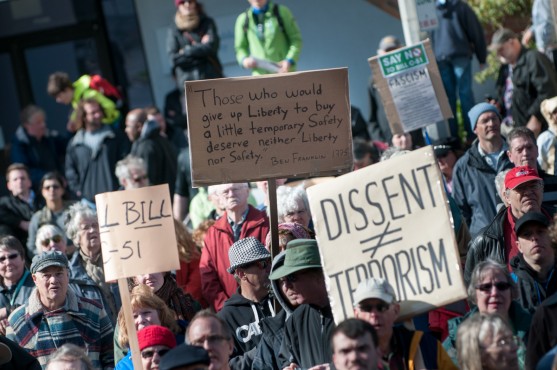 Security was a hot topic last year, with C-51, Syrian refugees, and the Paris attacks stirring the emotions of many Canadians. Photo by Hugo Wong