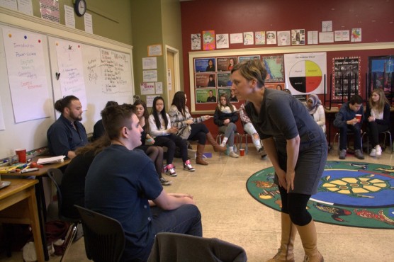 Hope instructing her class. Photo by Sarah Allan