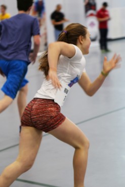 Katie Farley finished with one of the best beep test scores among her peers in her group. Photo by Belle White, Photo Editor