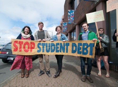 UVic students rally for needs-based grants
