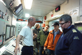 Photo: UVic students visit Coast Guard vessel