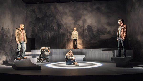 Luc Roderique, Rebecca Auerbach, Colleen Wheeler and Matt Reznek star in The Valley, another Belfry Theatre success. Photo by Emily Cooper 