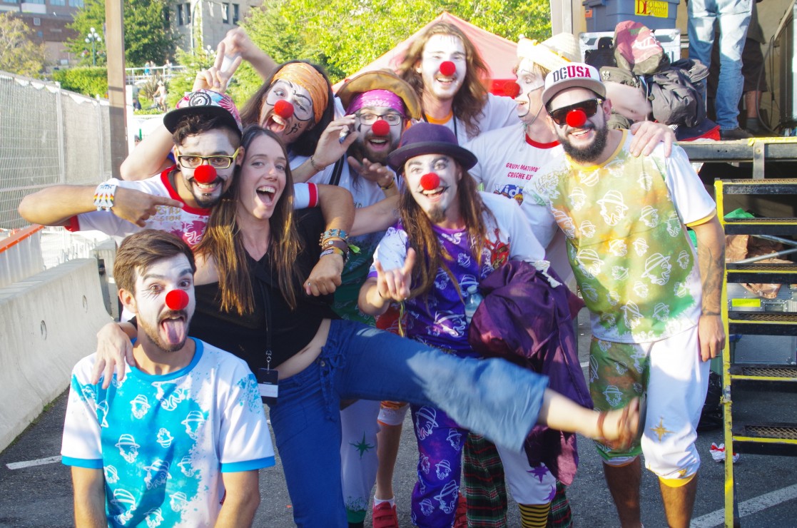 The author, pictured with The Entangados. Photo provided
