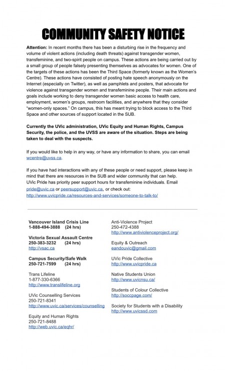 Community Safety notice
