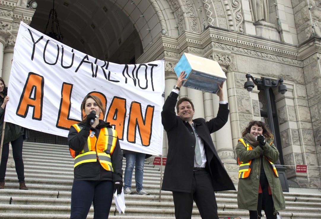 The UVSS split from the ABCS in May 2015 to focus on their own lobbying efforts like the Education is a Right Rally on Feb. 3, 2016. File photo by Gwen Rosser