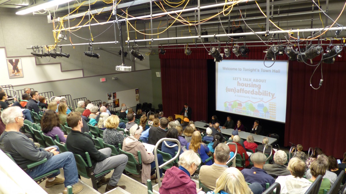 A full house of attendees came out for a discussion of the current B.C. housing crisis. Photo by Colin Grainger, Contributing Writer