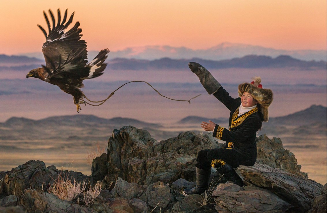 The Eagle Huntress follows Aisholpan, a 13-year-old girl, as she trains to become the first female in twelve generations of her family to become an eagle hunter. It plays at Cinecenta this weekend. Via Sony Pictures Classics