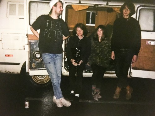 Smoke Eaters kick it after their show at Copper Owl. Photo by Michelle Yun, Contributing Writer