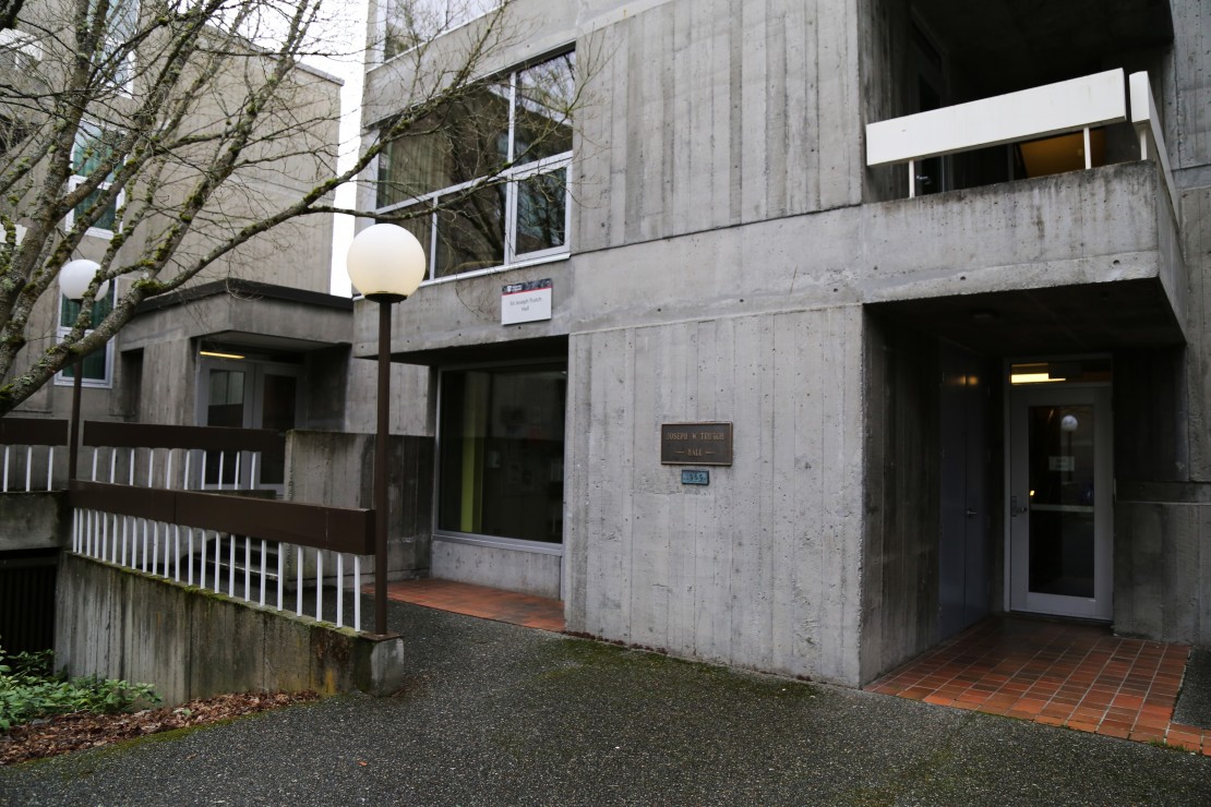 Students have started a petition to rename the Joseph Trutch Hall (pictured) because his policies contributed to a legacy of settler colonialism. Photo by Belle White, Photo Editor