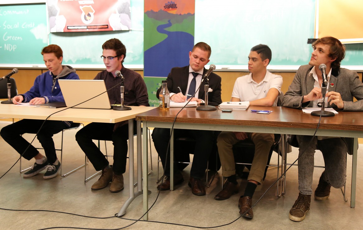 Students of all political stripes came out, though the Liberals were not in attendance. Photo by Belle White, Photo Editor